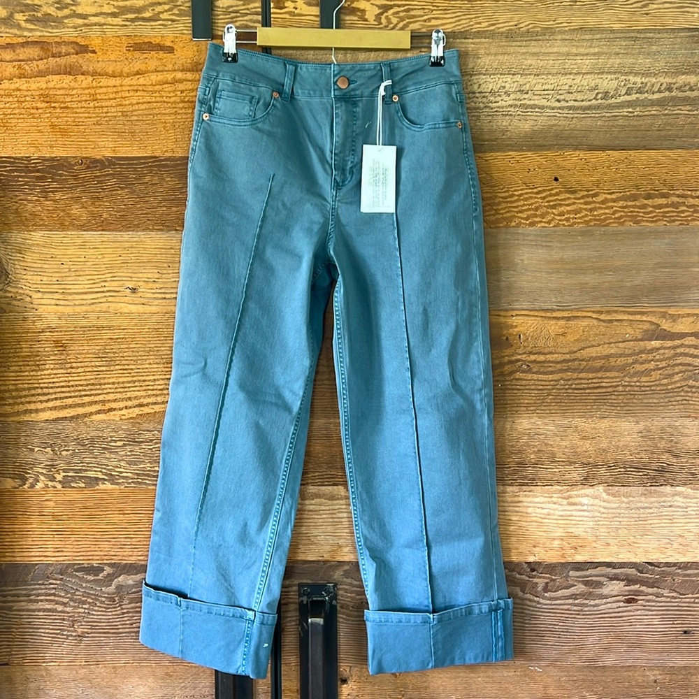 NWT Dear John Straight Leg Dyed Denim Cropped Pants - sz 29